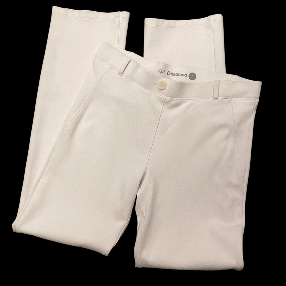 Betabrand Dress Yoga Pant White Straight Size Medium Petite W0076 - Picture 12 of 12